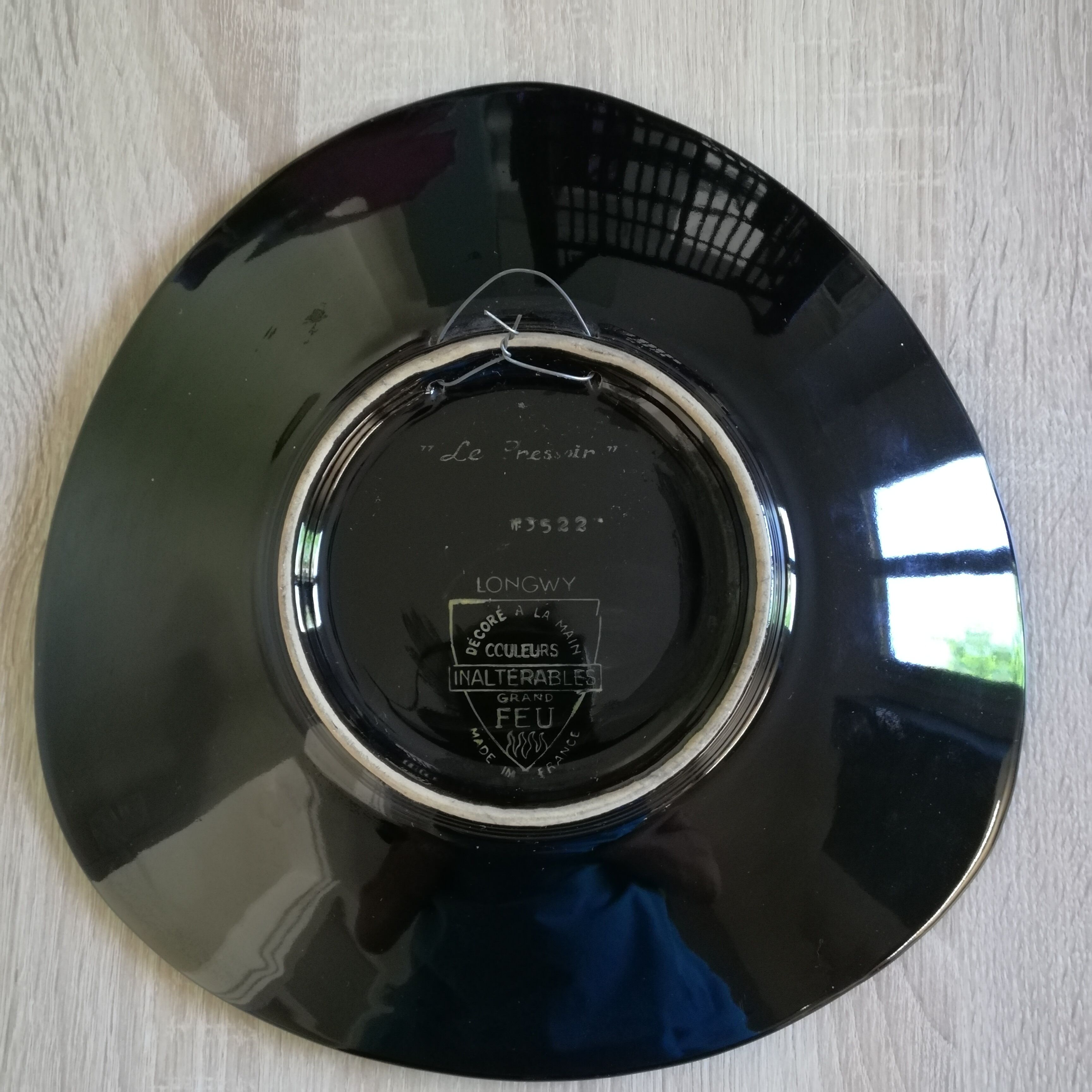 LONGWY-Grand Fire Ceramic Plate Press 3522