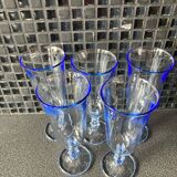 Blue glass flutes