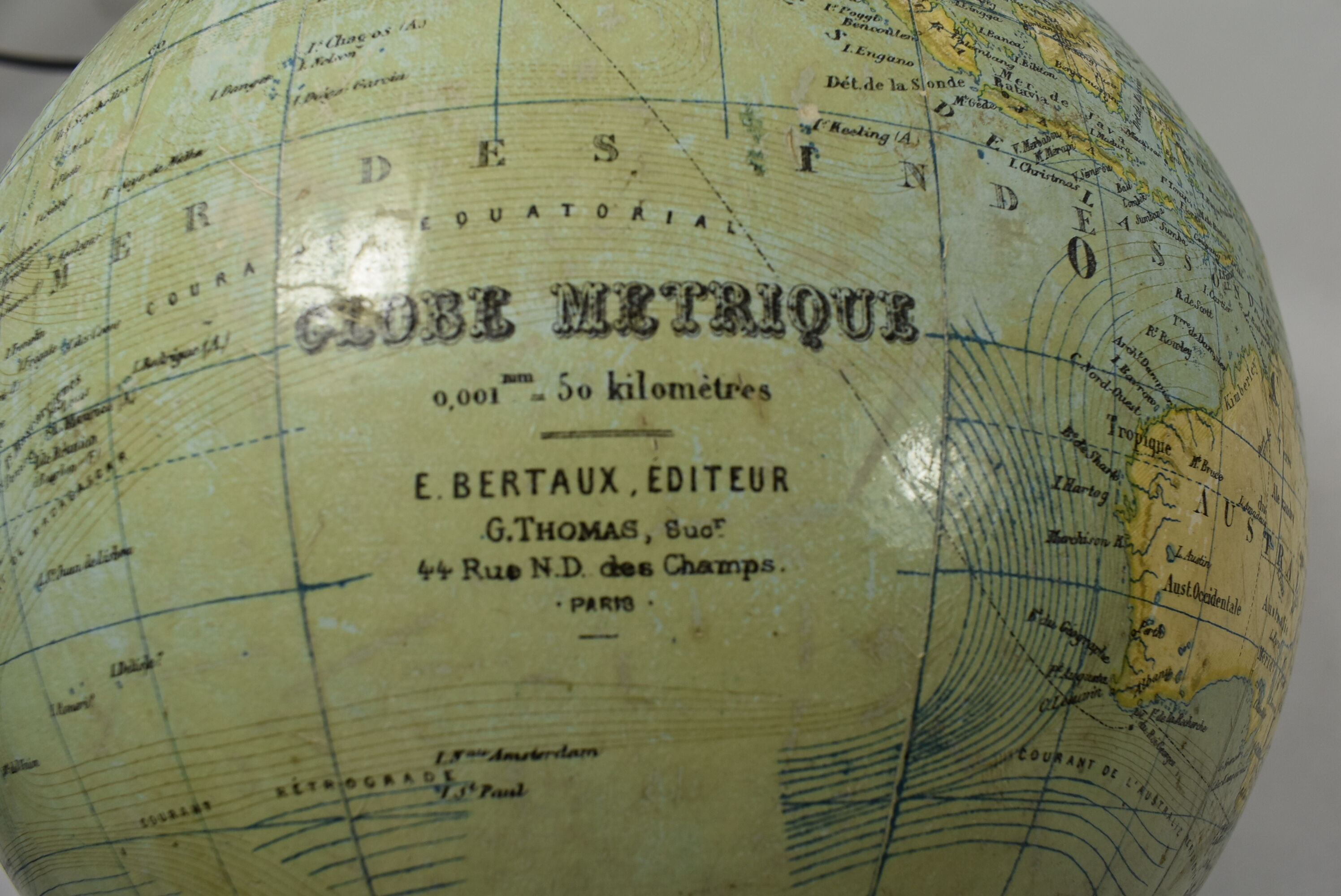 Glob metrique e bertaud publisher g thomas sucr paris 1900/1918