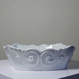 Square coupe/bowl in celadon porcelain, vintage Limoges from the 50s to 70s.