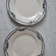 Lot of 2 dessert plates Terre de Fer Salins, Saussure model
