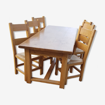 Farmhouse table and 6 chairs