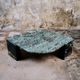 Emerald green marble "eye" coffee table, Roche Bobois, France, 1970s