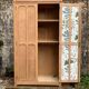 Parisian paneled cabinet in raw wood, 1940