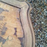 Louis XV style gilded wood coffee table with marble top