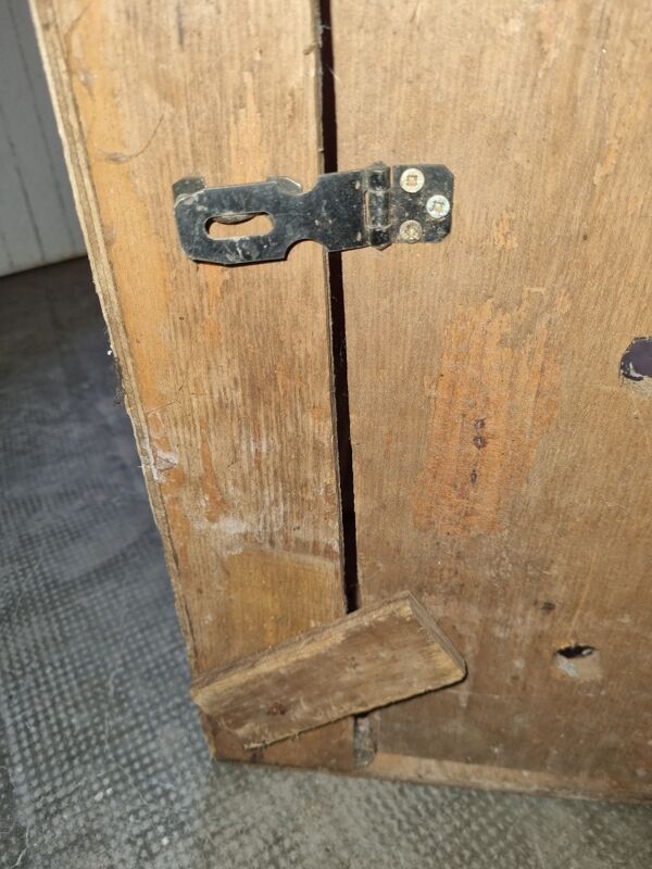 Caisse en bois transport aérien vintage