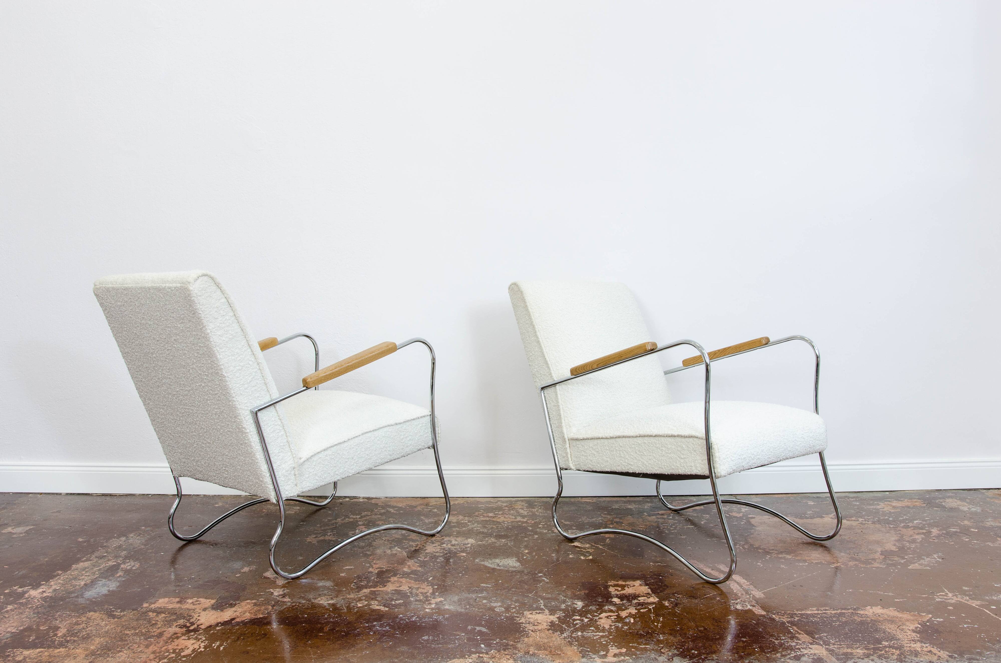 Chaises de style Bauhaus, années 1950, Pologne, ensemble de 2