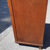 Art Deco oak and marble bedside tables