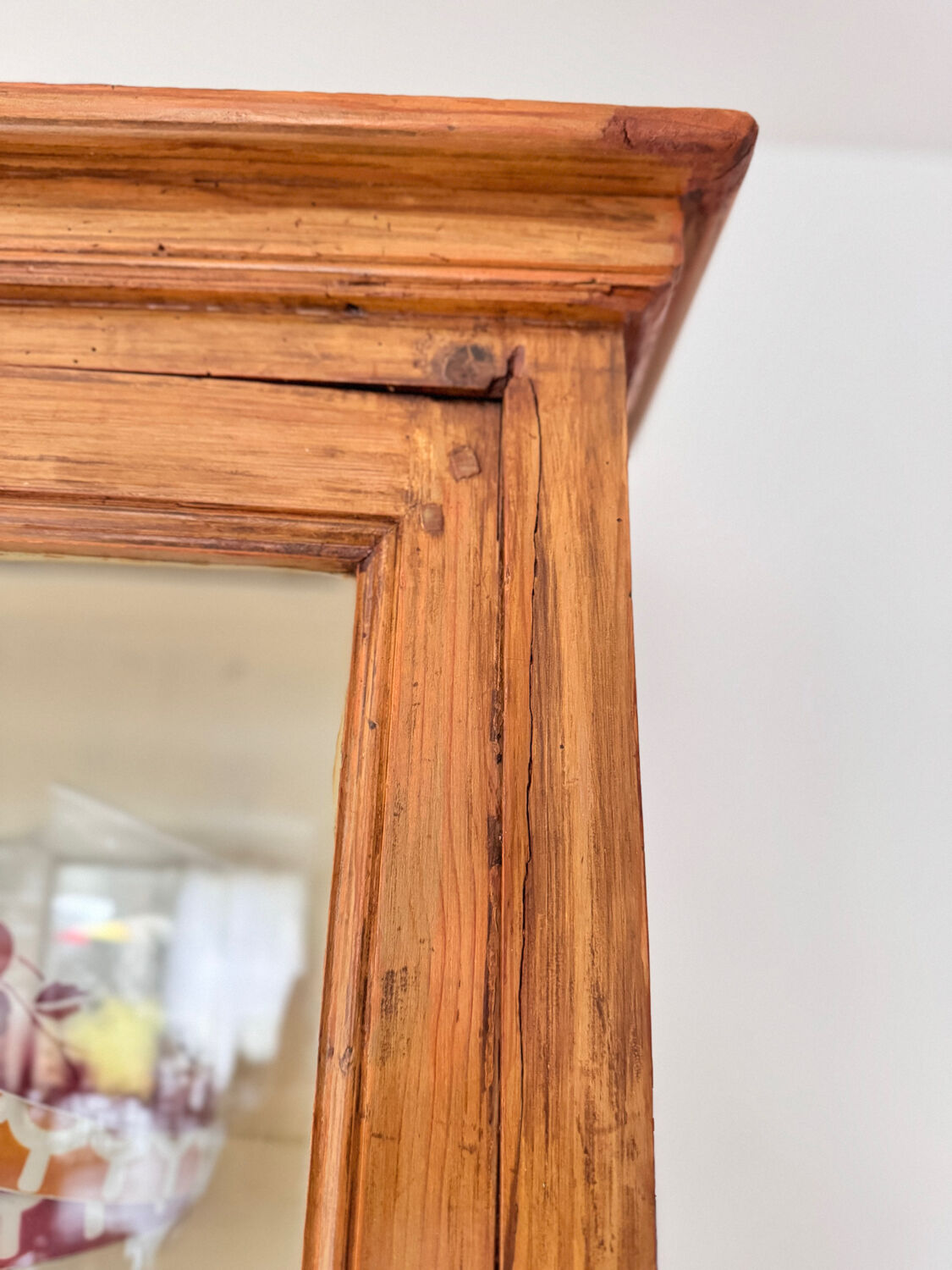 Antique display cabinet, small dresser, antique glass-fronted bookcase.