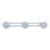 White lacquered metal wall coat rack, 3 hooks, 80s
