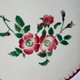 Sarreguemines earthenware cake plate, Épernay pattern