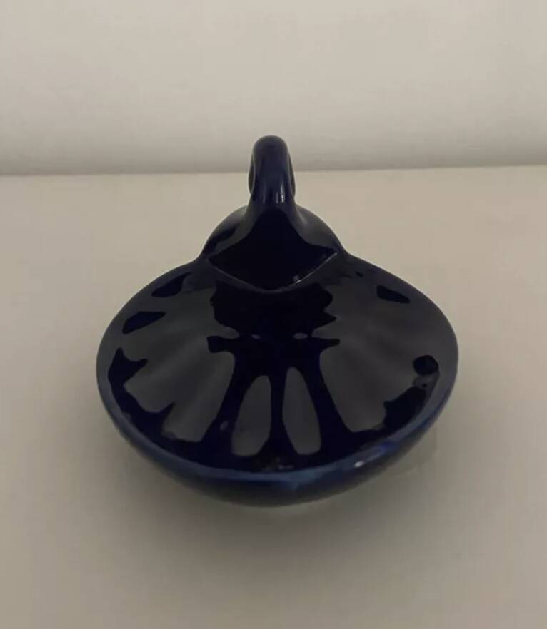 Porte savon cygne bleu