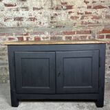 18th century raw and black oak sideboard
