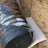 Raku ceramic tubular vase