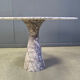 Vintage round marble dining table, 1970s