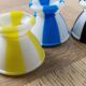 5 egg cups in the shape of a diabolo from the 60s/70s.