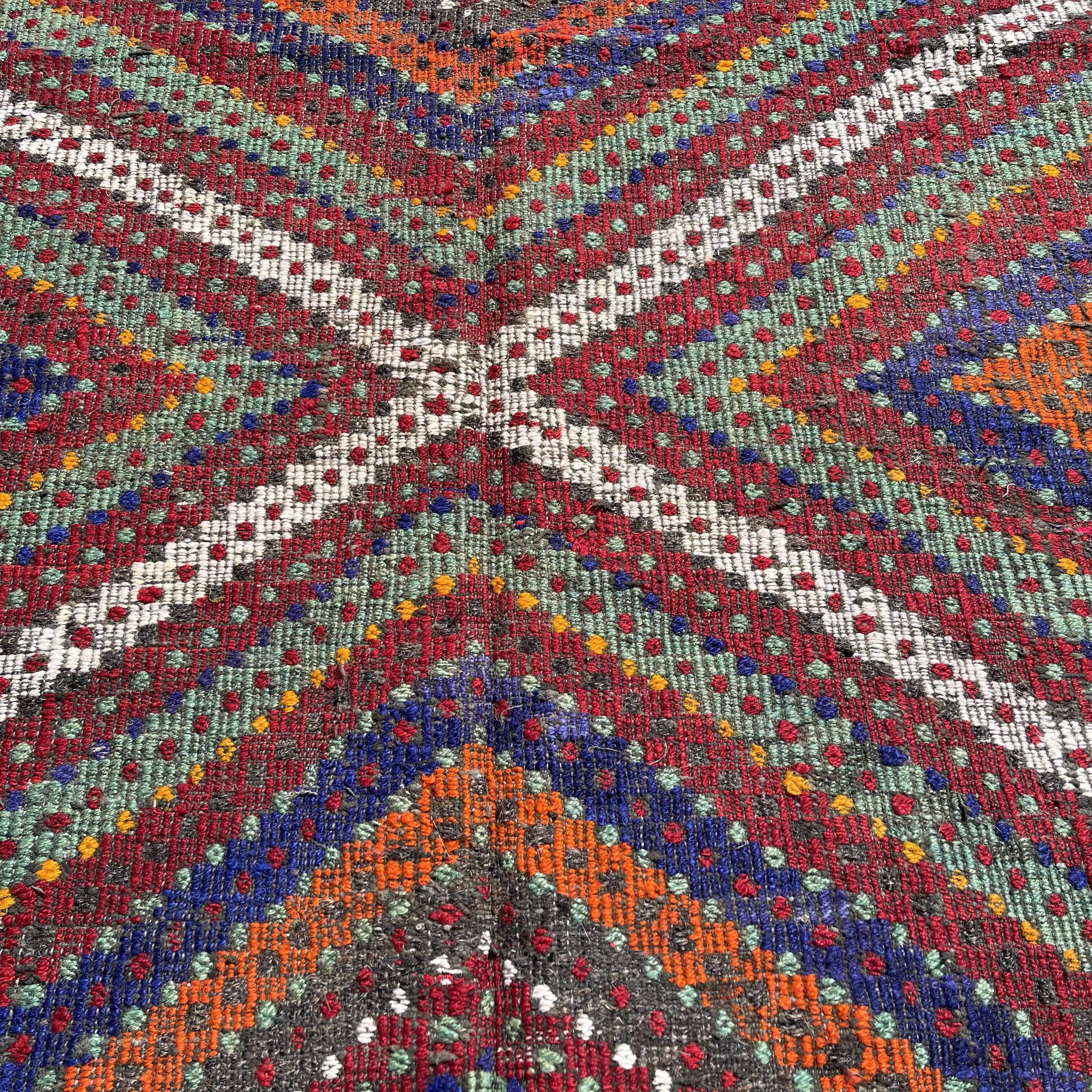 Vintage turkish kilim rug , 295 x 197 cm