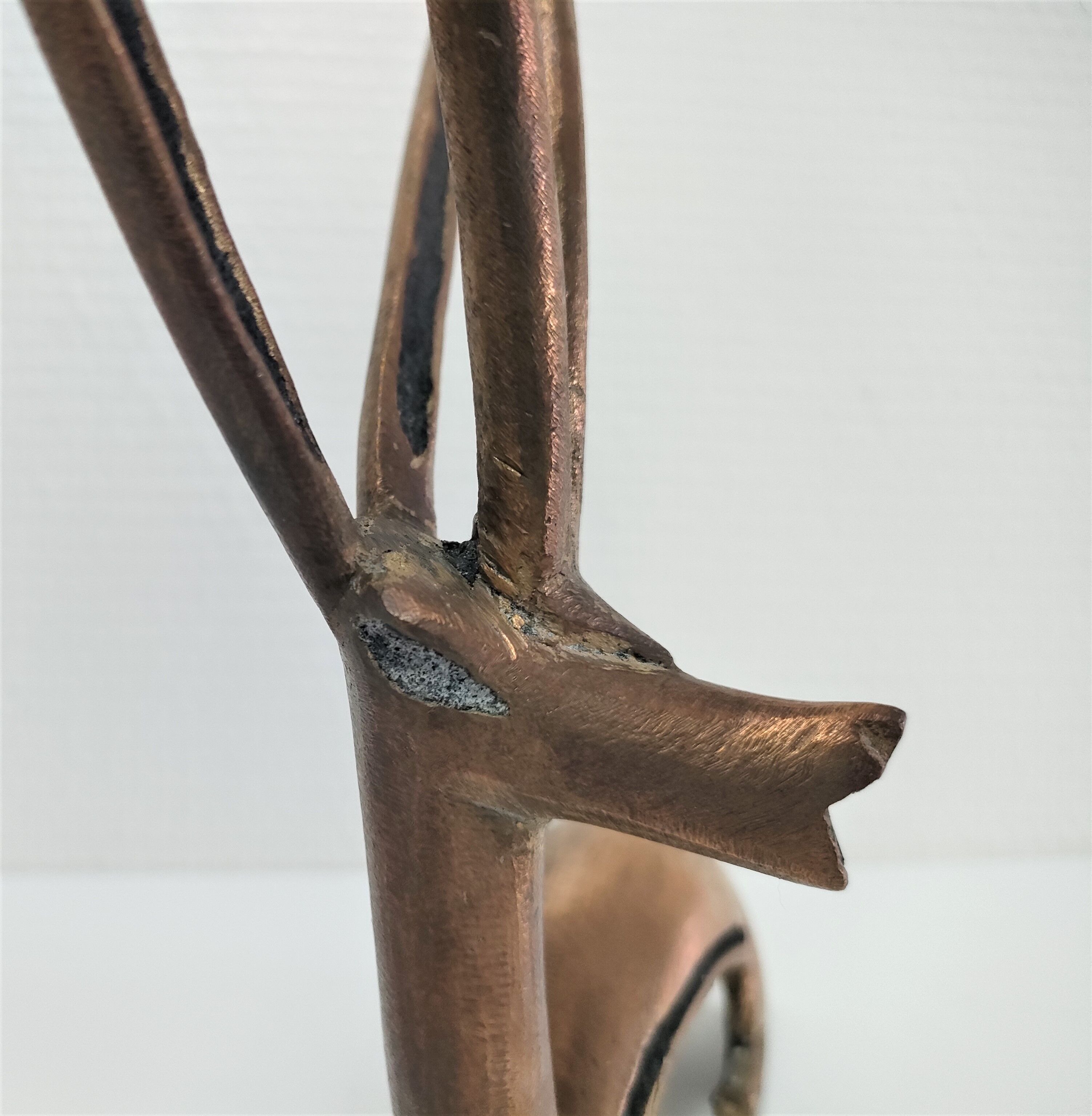 Gazelle antelope brass