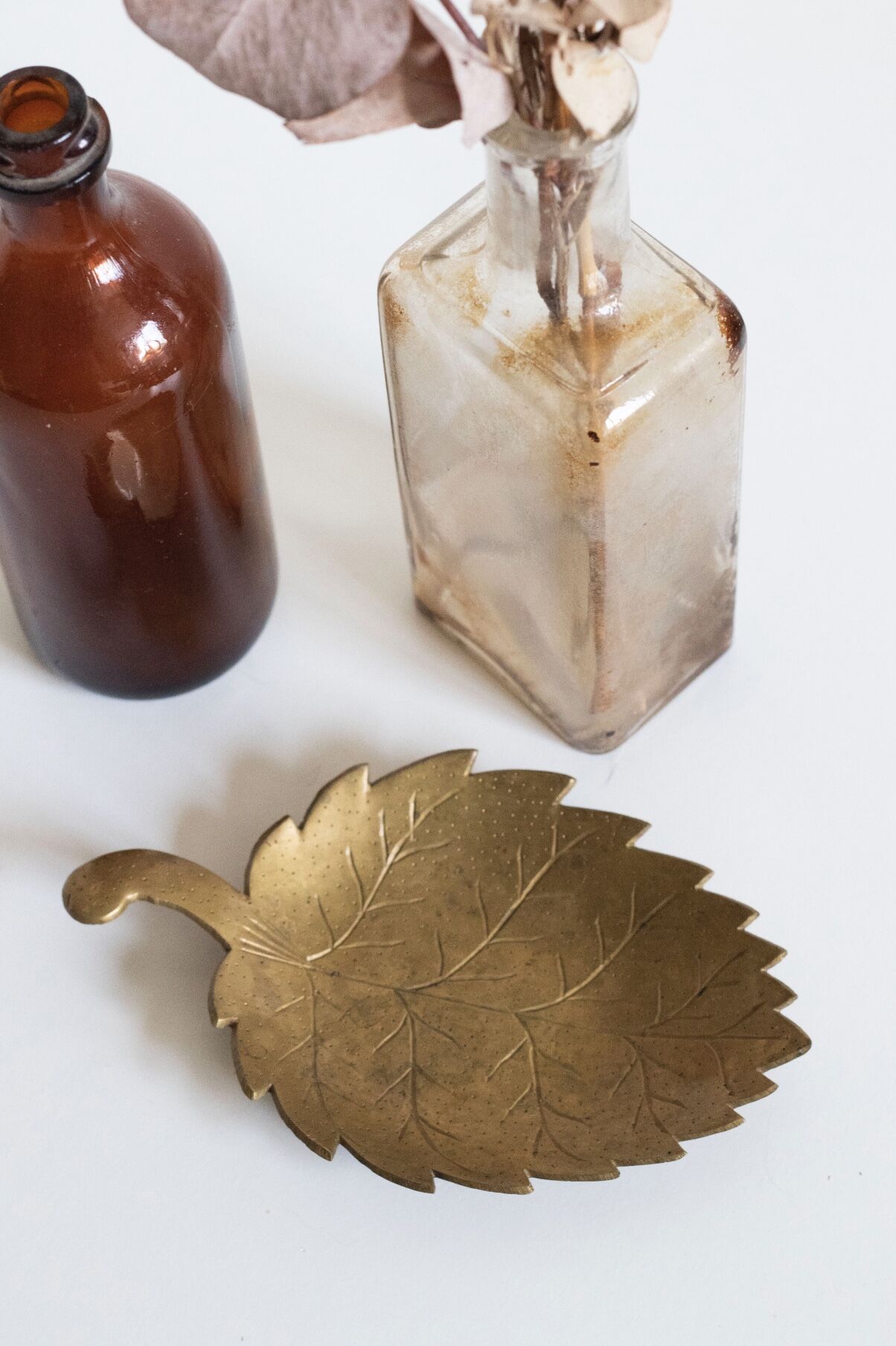 Empty pocket vintage brass sheet