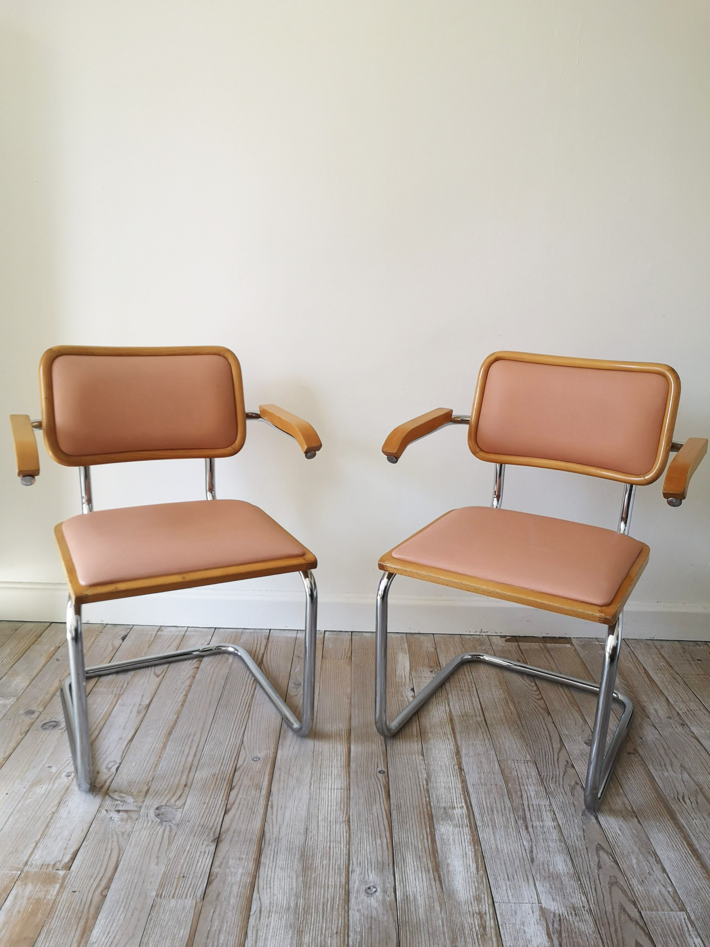 Pair of armchairs by Marcel Breuer 1980