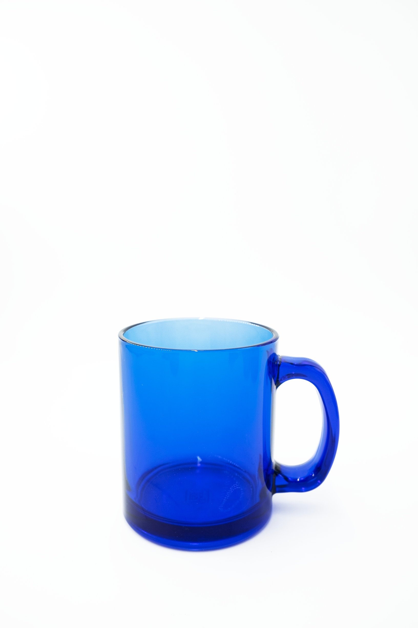 Set of 6 vintage cobalt blue glass coffee cups/mugs
