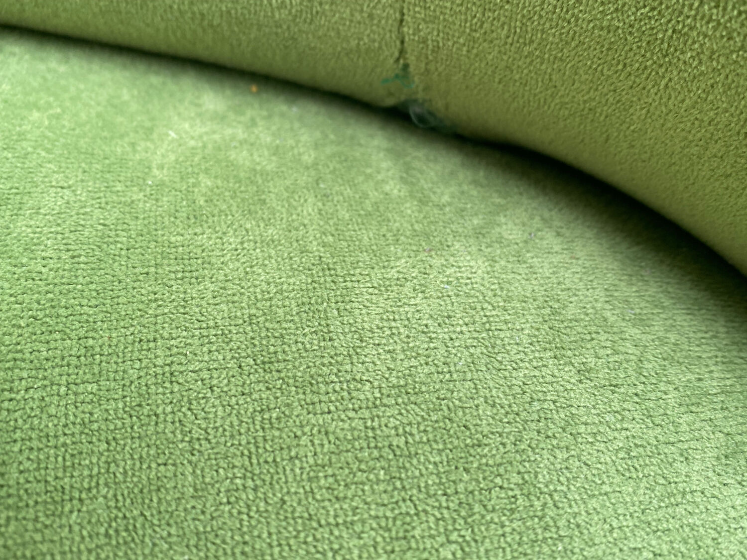 Green velvet toad sofa