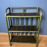 Etagère vintage en rotin vert Moyen Format