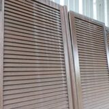 Suite of 4 wooden shutters L 69.5 x H 247 cm