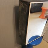 Vintage wax metal medicine cabinet.