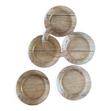 Lot de 6 ssiettes à dessert vintage en rosaline Arcoroc