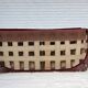 1960s, Danish 2-seater sofa, red furniture velour, ash wood legs.