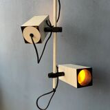 Vintage Philips beige downrod ceiling lamp