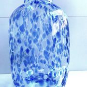 Elegant Soliflore Vase Candle Holder Mirella Thick Blown Glass Speckled New