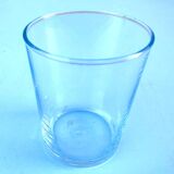 6 old transparent glass tumblers