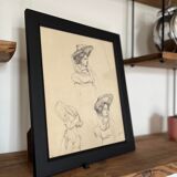 Drawing 1905 "A young Parisian milliner"