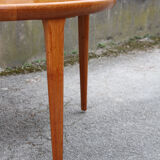 Danish teak extendable round table of the years 60