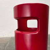 Red German umbrella stand in mid-century modern space style, 1960s.