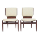 Pair of modernist Italian wooden accent chairs by Barovero.