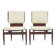 Pair of modernist Italian wooden accent chairs by Barovero.