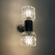 Pair of double wall sconces Space Age. Chrome metal 70.