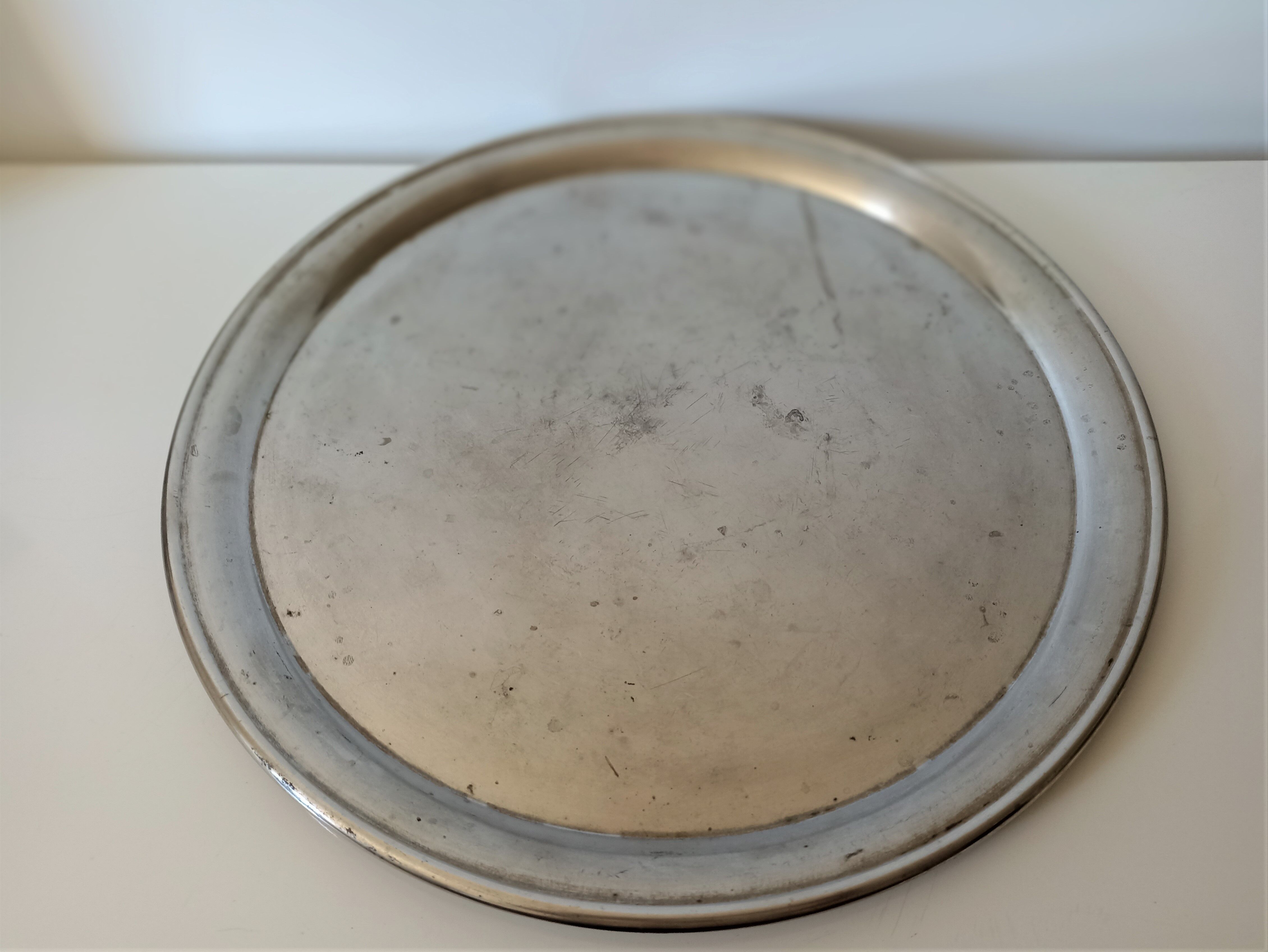 Authentic tin plated brass brewery tray