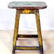 Ancien tabouret d'atelier en teck birman