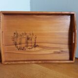 Scandinavian style wooden tray