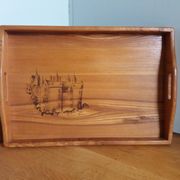 Scandinavian style wooden tray