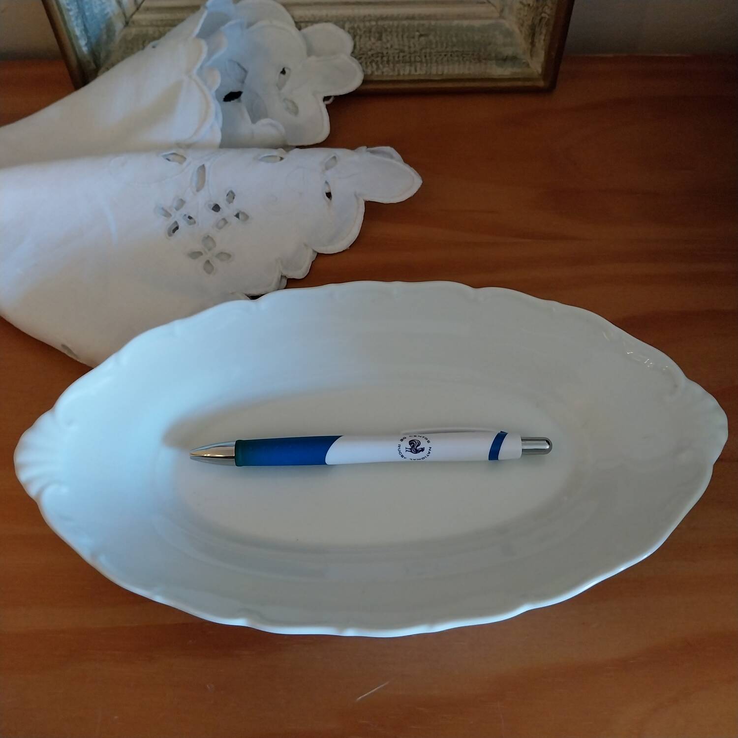 White porcelain dish