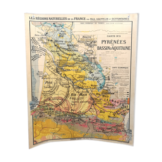 Carte scolaire n°3 Pyrénées et bassin d'Aquitaine
