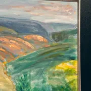 Original Swedish Oil on Canvas – "Landscape" by Lalla Blecher – Signed – Dated 1994 – Framed – 63 × 53 cm (24.8" × 20.9")