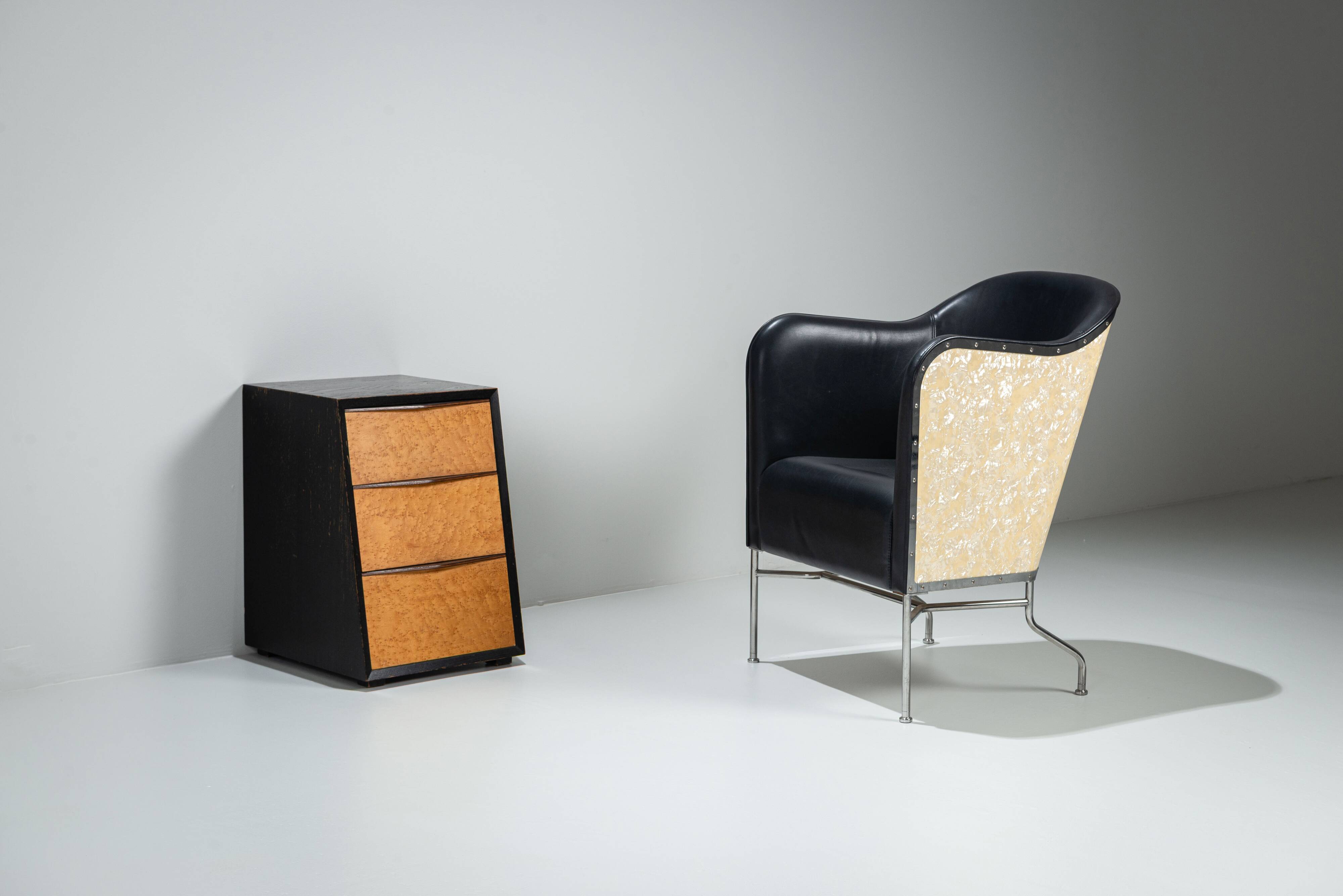 Architectural sloped chest of drawers