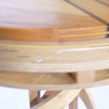 Solid wood side table Design Cherry wood DNA Helix Unique piece, 1980s