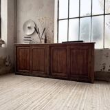 XL oak workshop sideboard with sliding doors from 1900